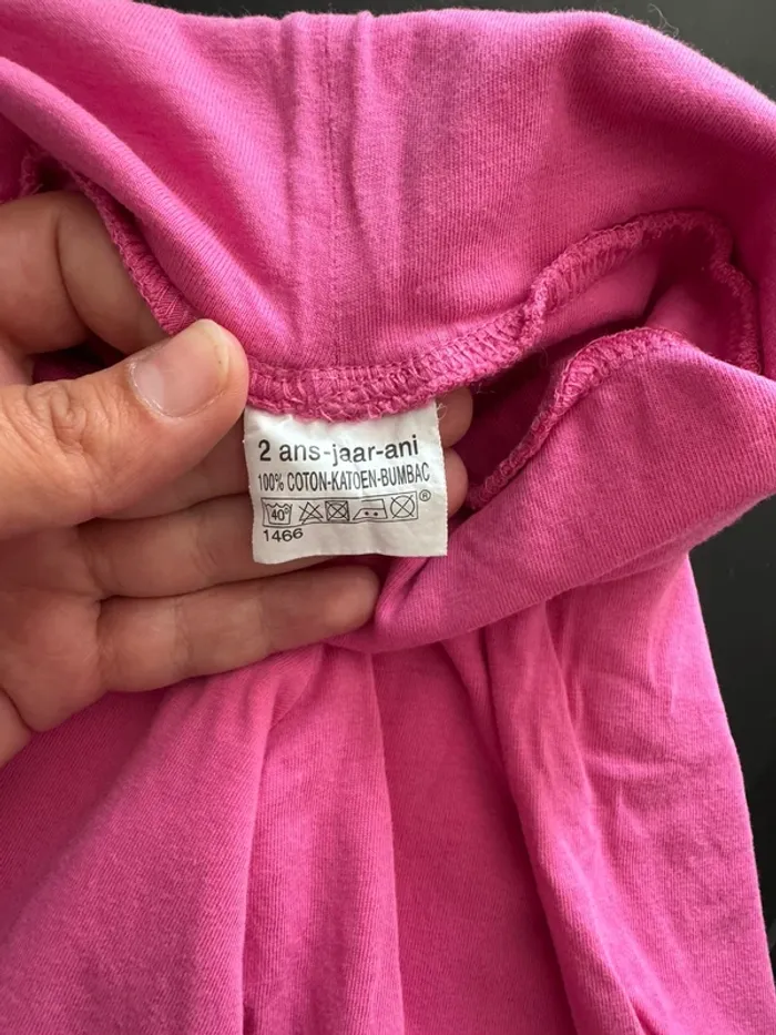 👖 Pantalon sarouel rose - bébé fille -2 ans - 100% coton- jaar-ani- très bon état - photo numéro 5