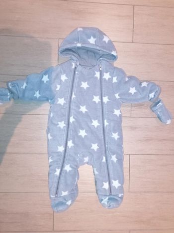 Combi pilote bébé en polaire 3/6 mois