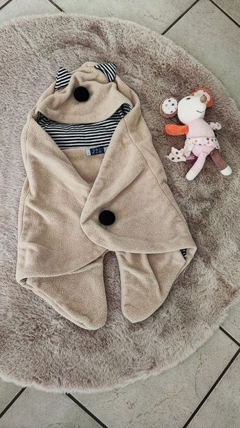 Couverture chat beige cosy