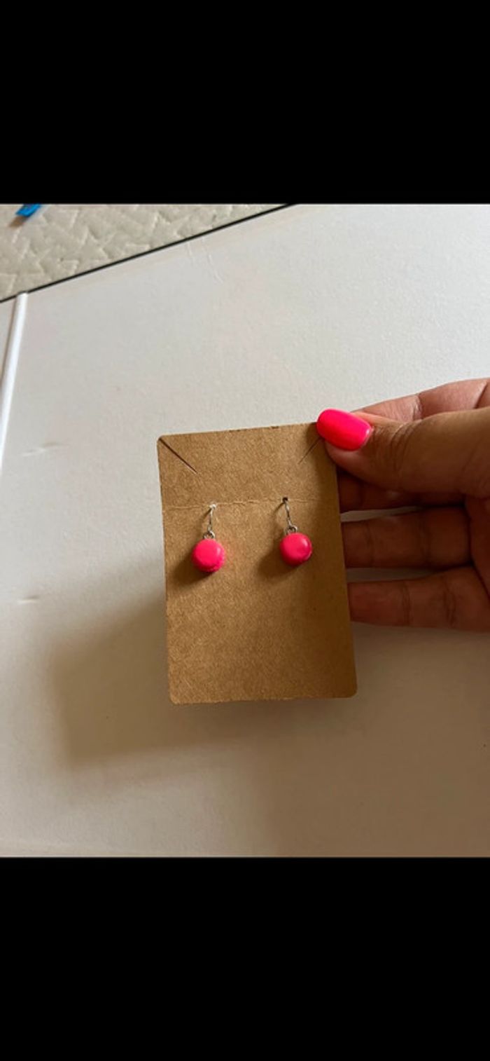 Boucle d’oreille macarons