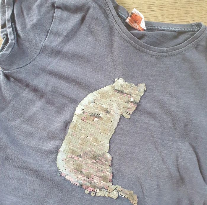 🩷 Ensemble tee-shirt MC short broderies anglaise TAO/Kiabi 4 ans #emyfleury_4ansfille - photo numéro 2