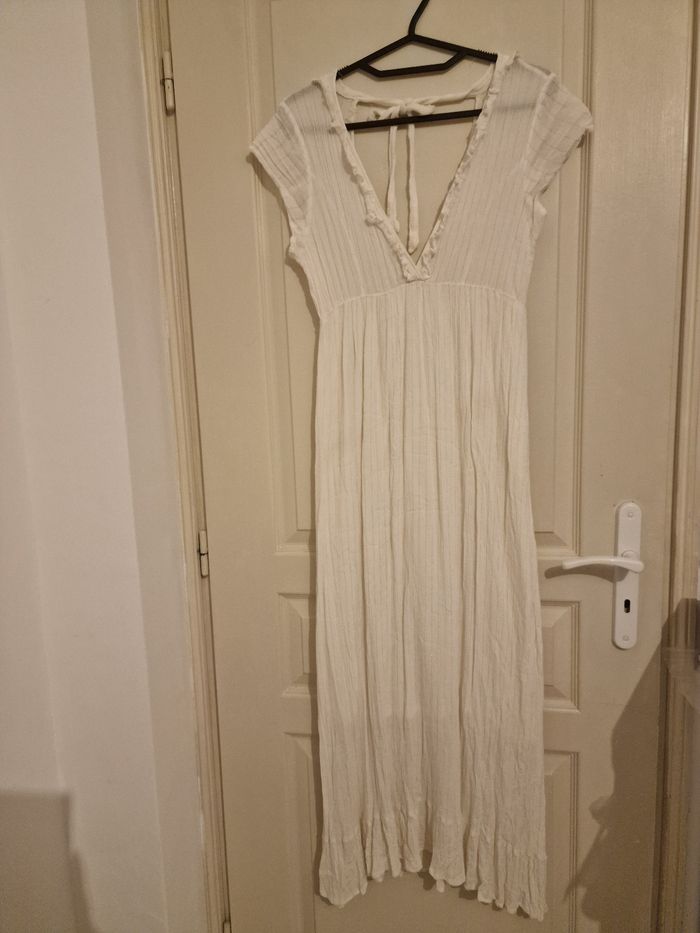 Robe Longue Blanc Cassé Style Bohème