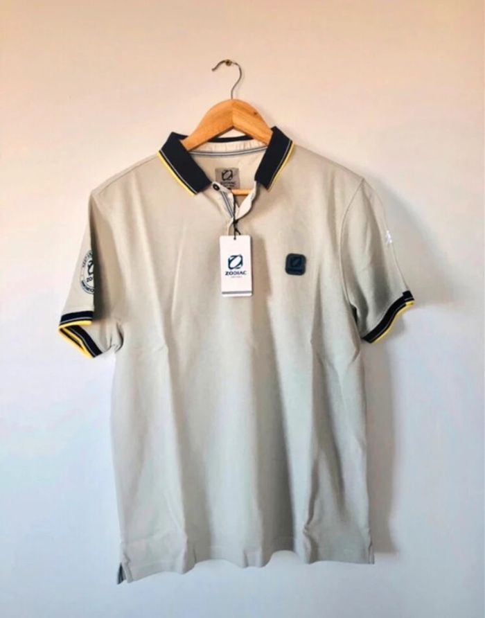 Polo zodiac homme L gris NEUF avec étiquette