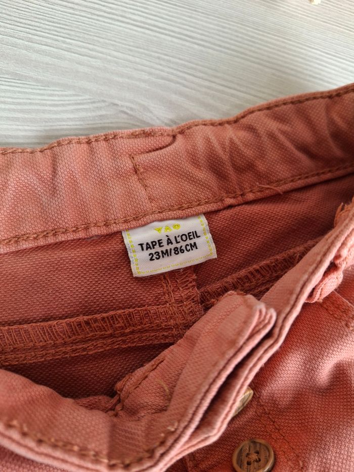Short jean garçon terracotta Tape à l’œil  23 mois neuf - photo numéro 5
