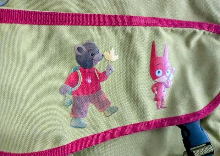 Cartable vert Samsam et petit ours brun - photo numéro 4