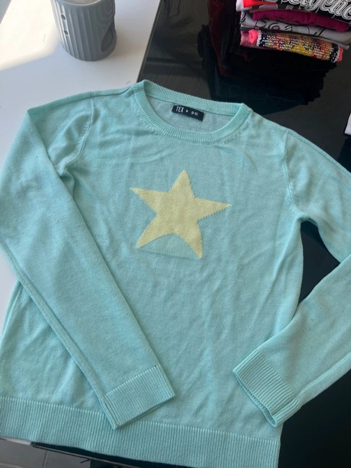 Pull bleu étoile