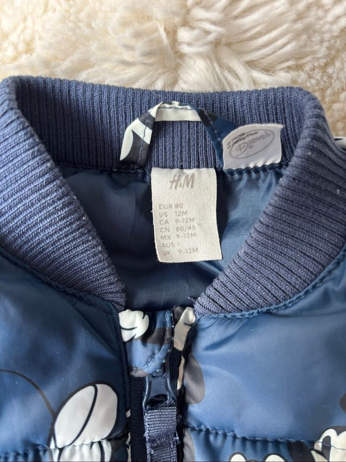 Doudoune sans manches Mickey bleu foncé - photo numéro 2