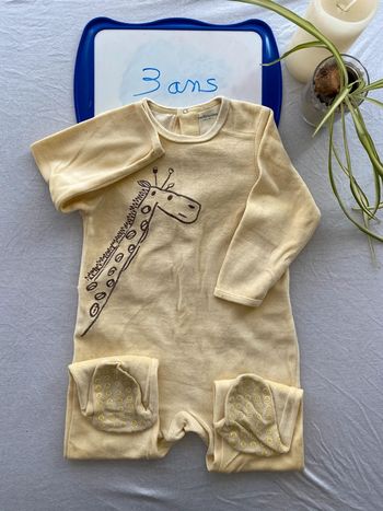 Pyjama chaud avec pieds antidérapants intégrés - 3 ans - Vertbaudet - TBE
