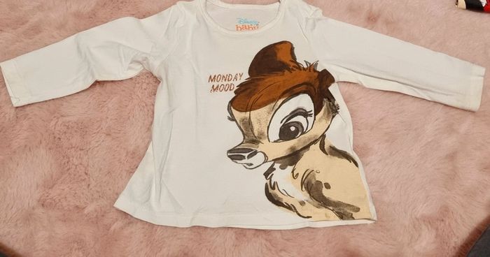 Haut manches longues bambi - 6mois - disney