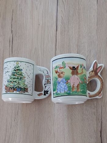 Lot 2 mugs décor enfant