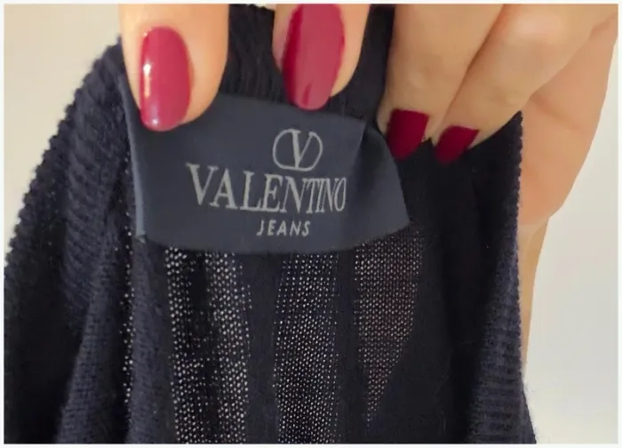 Pull Valentino sans manches bleu marine taille L - très bon état - photo numéro 5