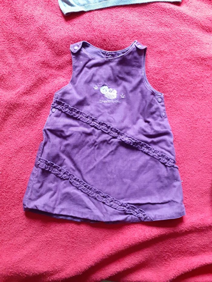 Robe doublé velours entièrement pressionné au dos