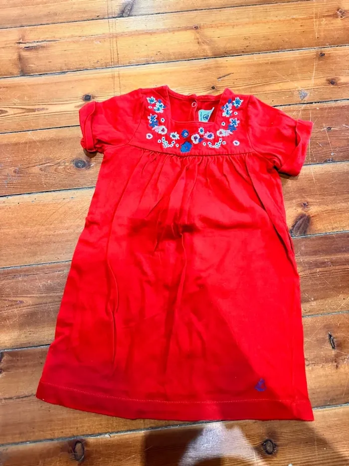 Tunique petit bateau 3a rouge