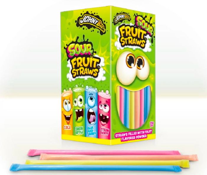 Sour fruit straws mini