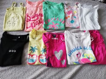 Lot t shirt manches courtes 10 ans fille 