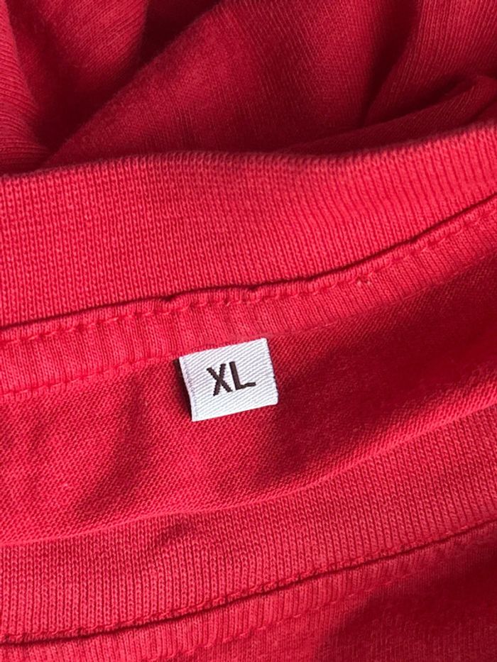 T-shirt manches courtes été rouge basic 42/XL - photo numéro 5