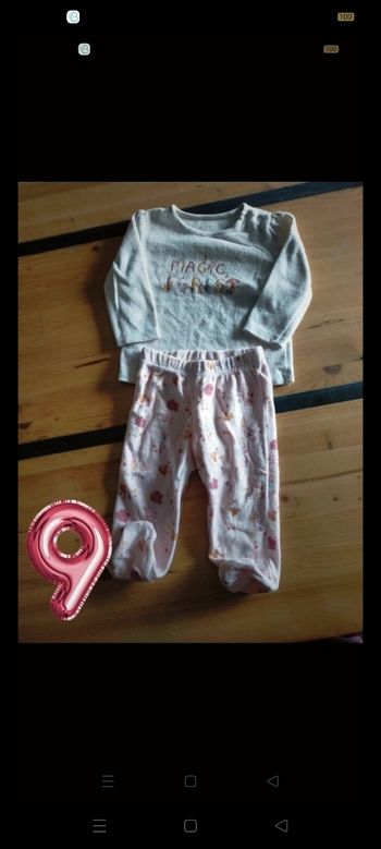 Pyjama 2 pièces fille 9 mois