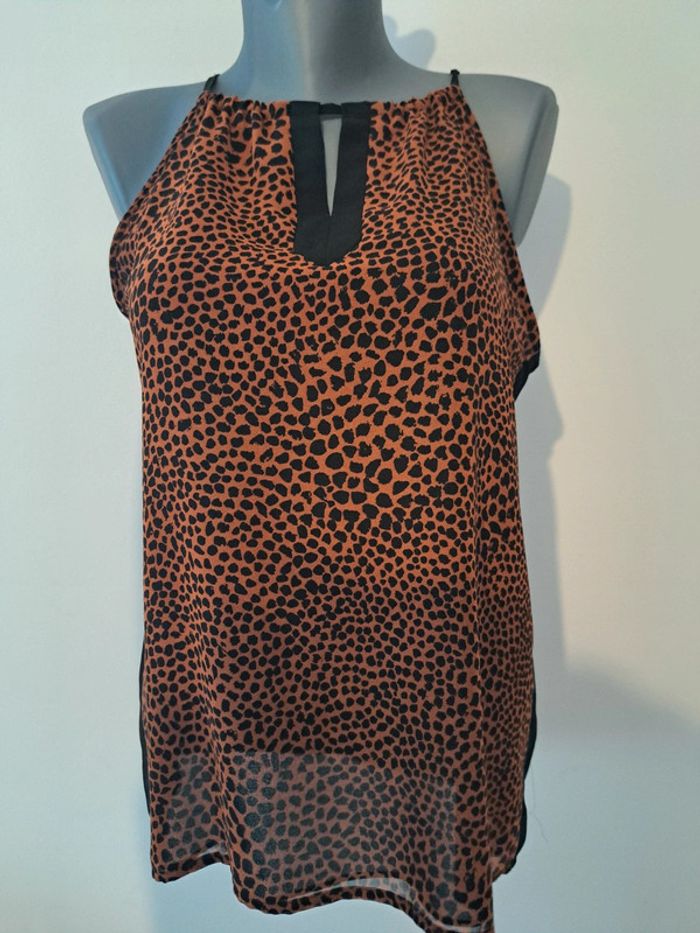 Top haut leopard camaïeu Taille 40 Tbe - photo numéro 9