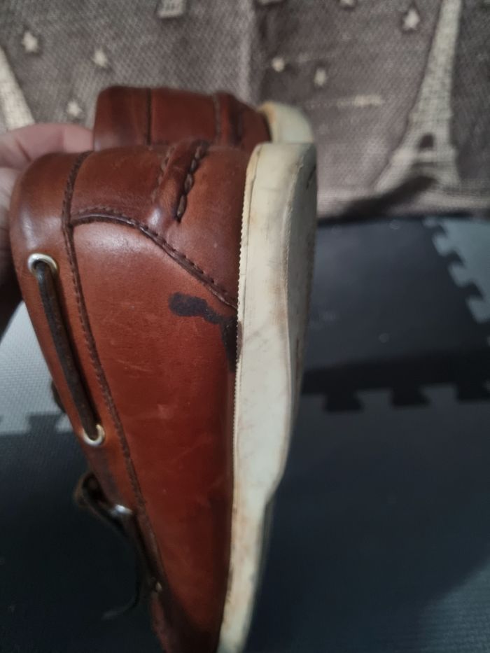 Chaussure bateaux marron cuir 44 - photo numéro 10