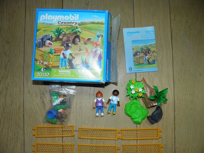 Playmobil 70137 Enfants avec petits animaux Complet + Boîte