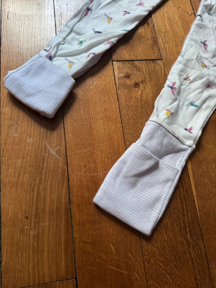 Pyjama petit bateau fille 36 mois thème oiseau neuf avec étiquette o - photo numéro 2