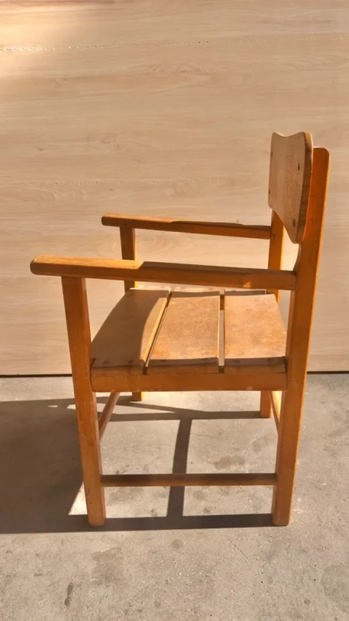 Vintage houten peuter stoel - photo numéro 2