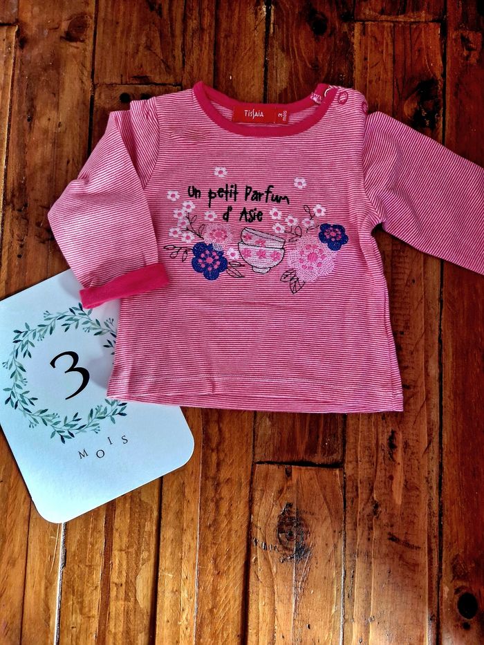 T-shirt manches longues 3 mois