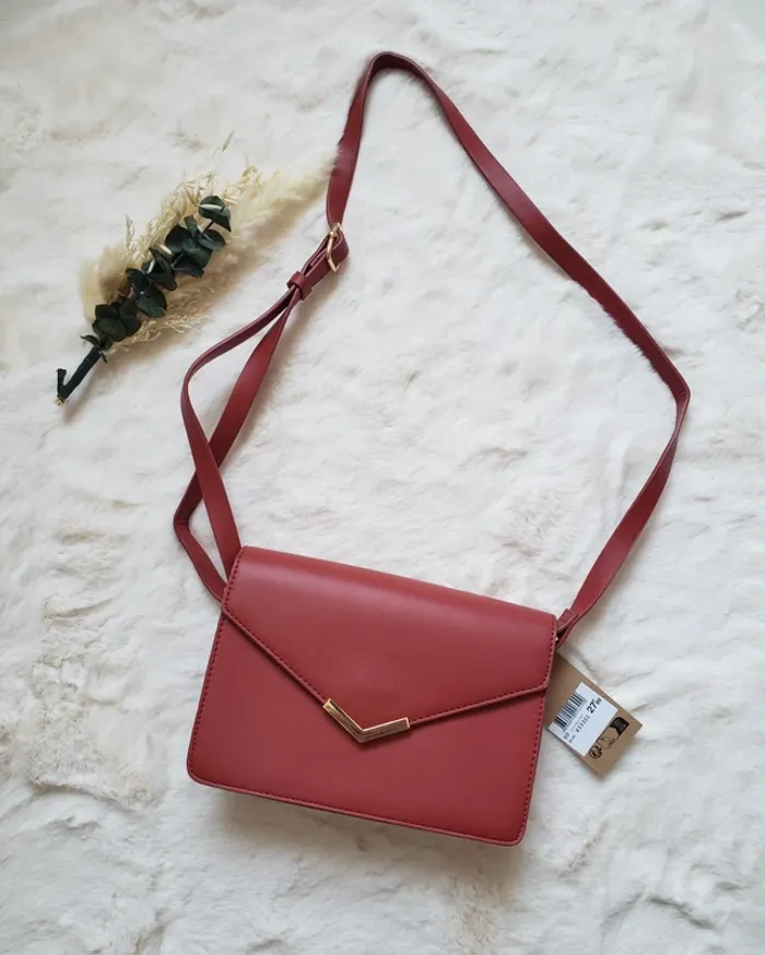 Sac a main bordeaux bandouliere