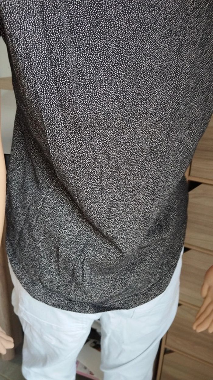 Tee-shirt noir points marron taille s femme h&m - photo numéro 9