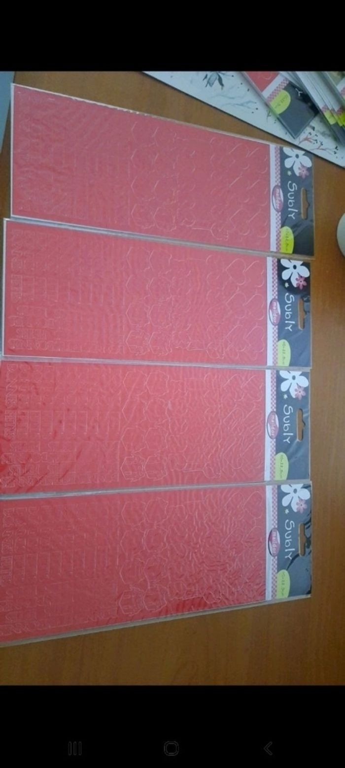 4 planche d'autocollants rouges Bonnes cœur cadeau - photo numéro 3