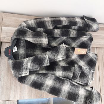 Veste destructurée laine grise neuve