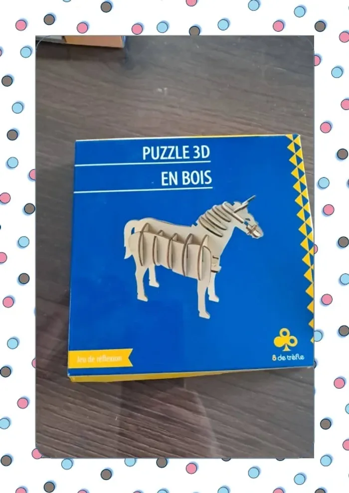 Cheval puzzle en bois