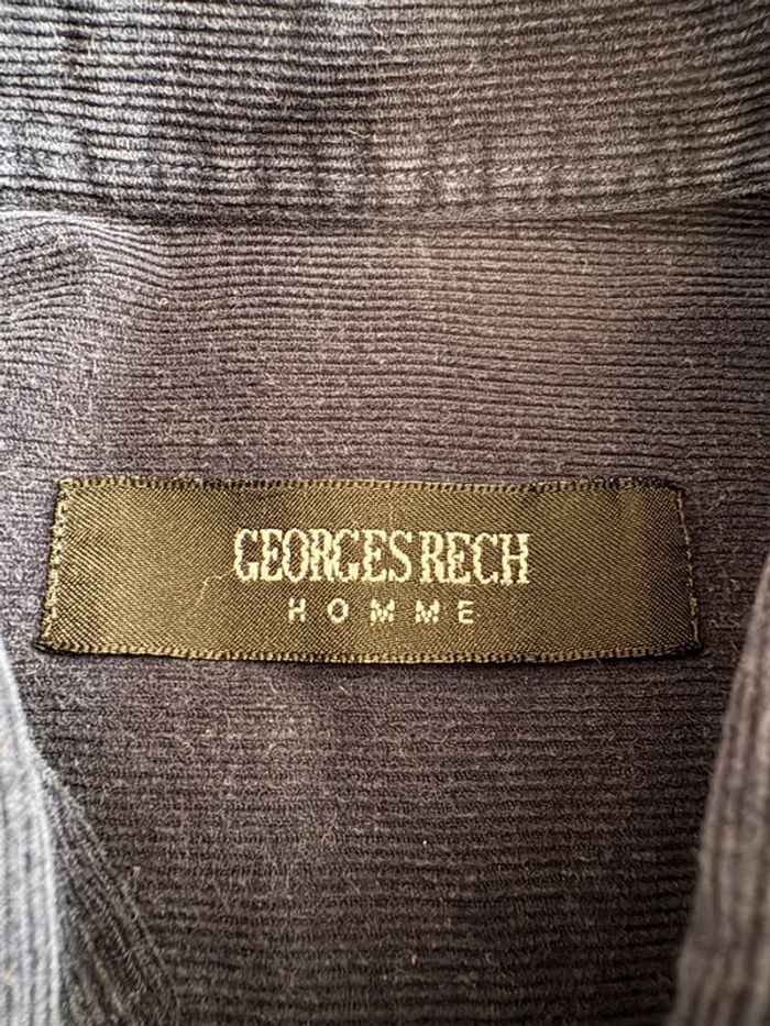 Chemise en velours côtelé Georges Rech | Bleu marine | Taille XL - photo numéro 4