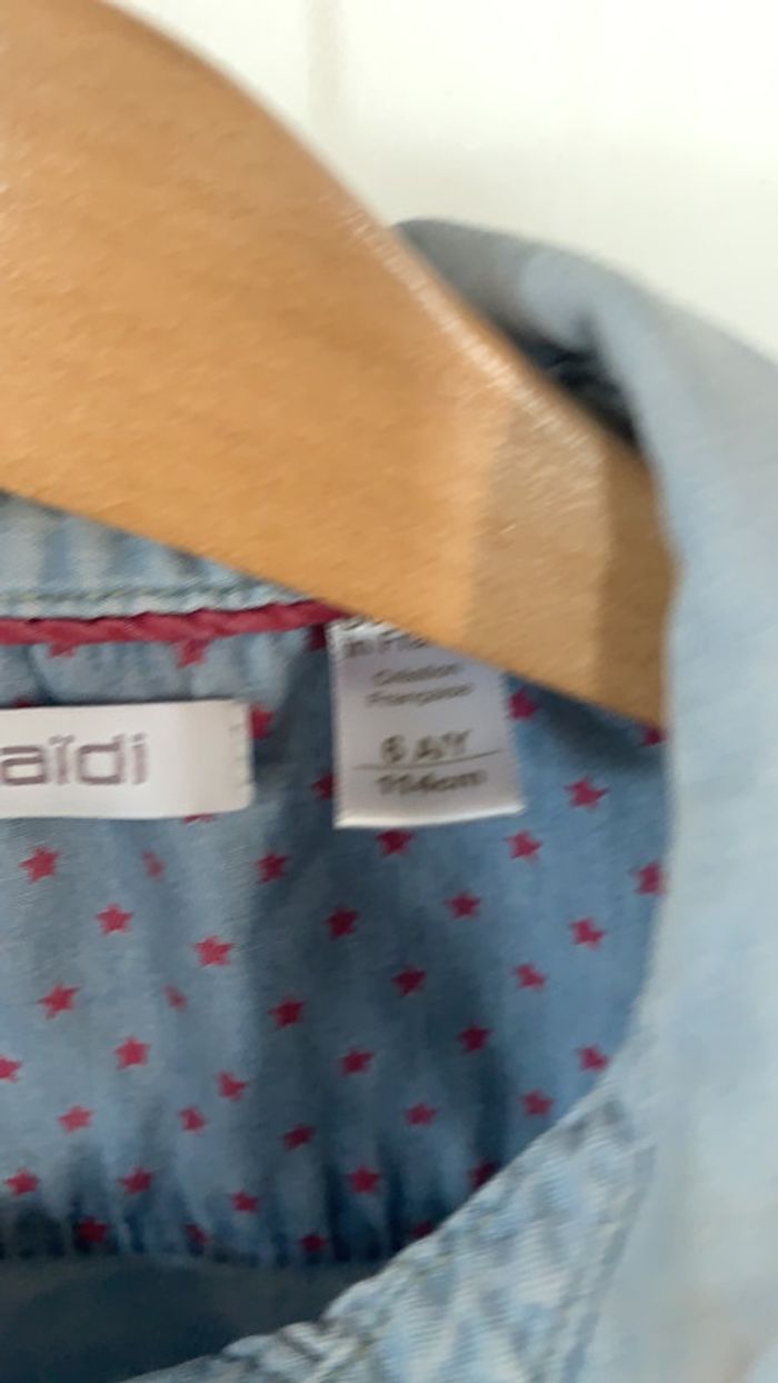 Chemise en jeans Okaïdi taille six ans - photo numéro 4