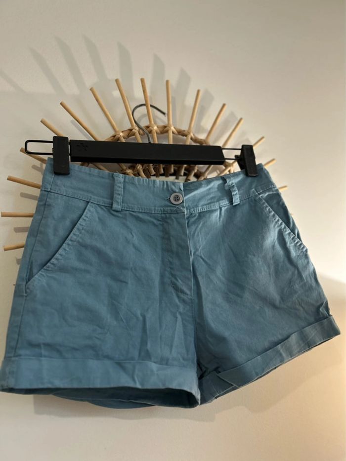 Short bleu en coton - photo numéro 6