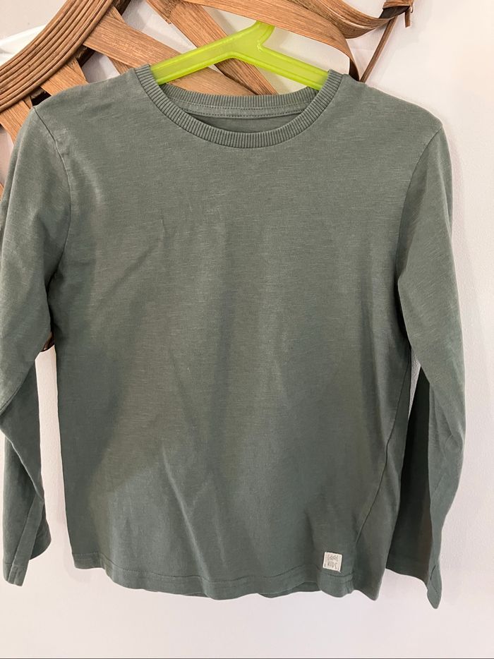 T-shirt manches longues kaki garçon 8 ans Verbaudet - photo numéro 2