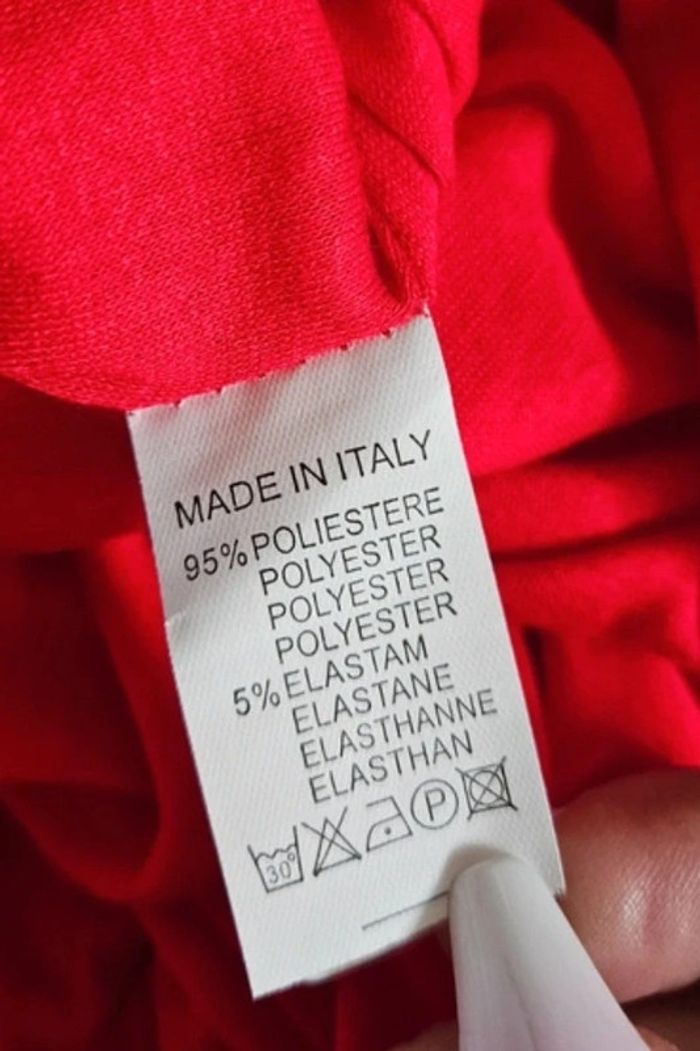 Robe tunique en voile rouge taille XL - photo numéro 5