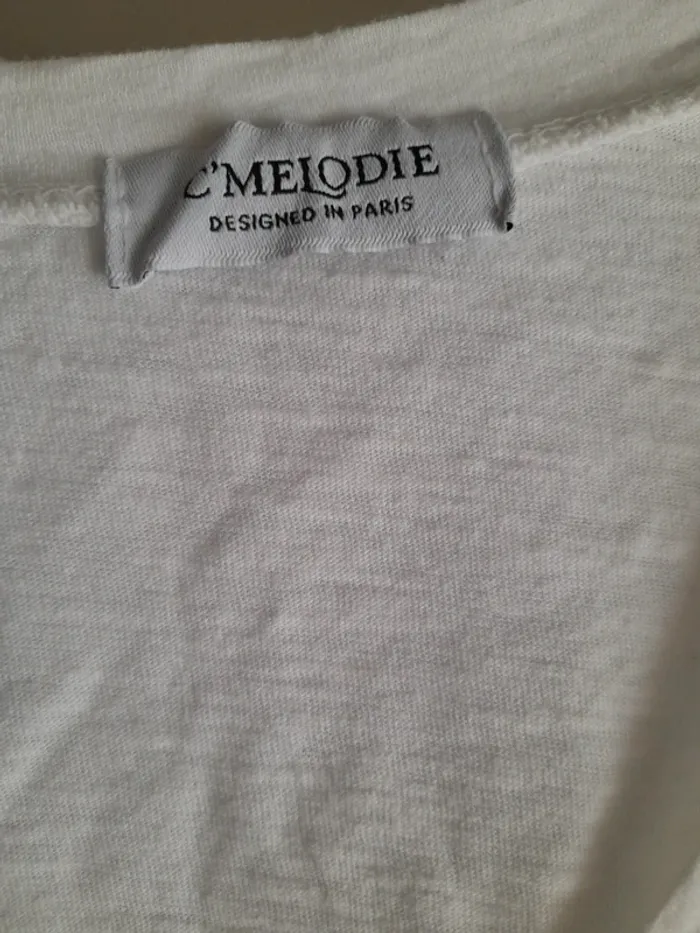 Débardeur blanc " je m'enfous" - photo numéro 2