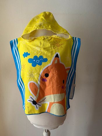 Cape de bain, serviette à capuche renard
