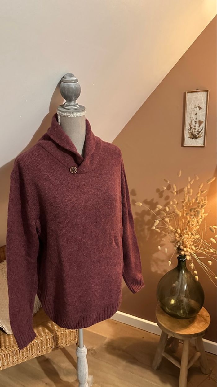🤍 Pull bordeaux marron taille M neuf nils sundström 🤍 - photo numéro 2