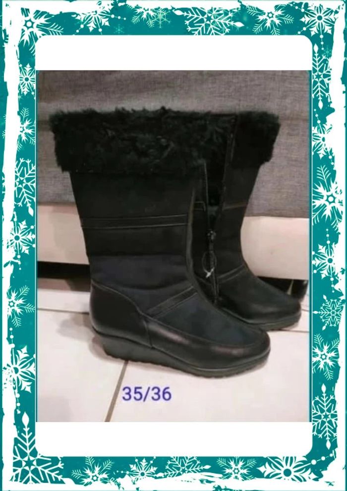 Bottes fourrées noire 36 mais taille petit