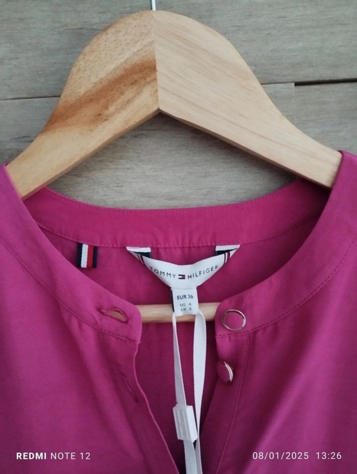 Robe chemise Tommy Hilfiger rose fushia taille 36 neuf étiquettes - photo numéro 2
