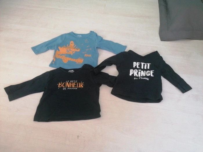 Lots 3 tee-shirt manches longue