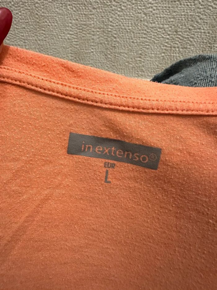 T shirt col v orange L in extenso - photo numéro 3