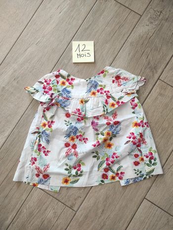 Blouse Zara fleurie en 12/18 mois