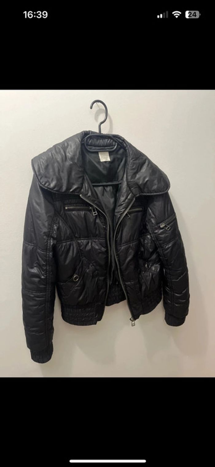 Doudoune noire légère Camaïeu – Taille 36, parfaite pour la rentrée