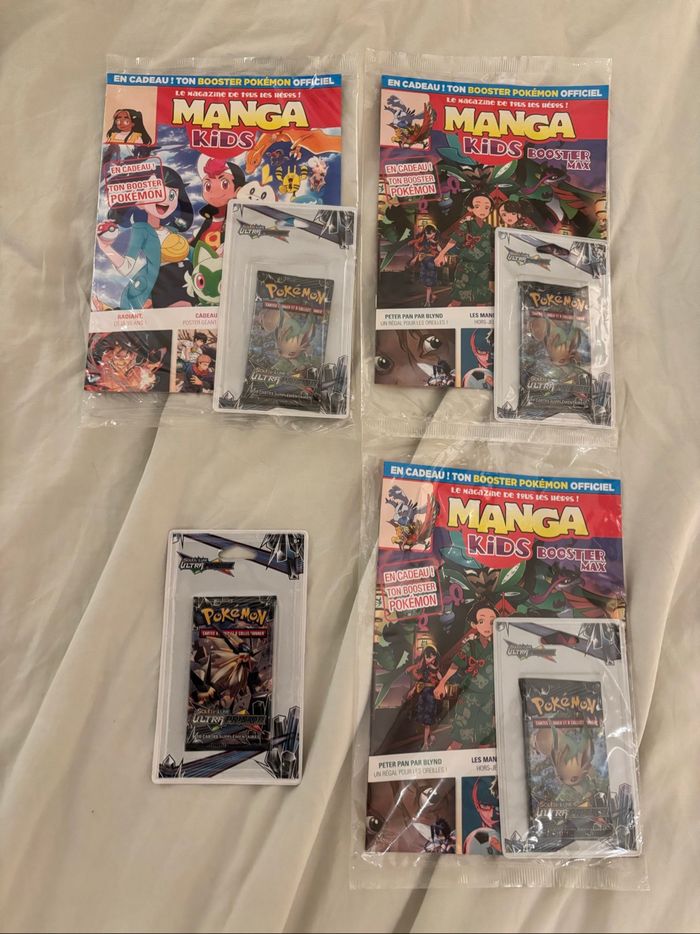 Lot de 4 blister Pokémon ultra prisme soleil et lune