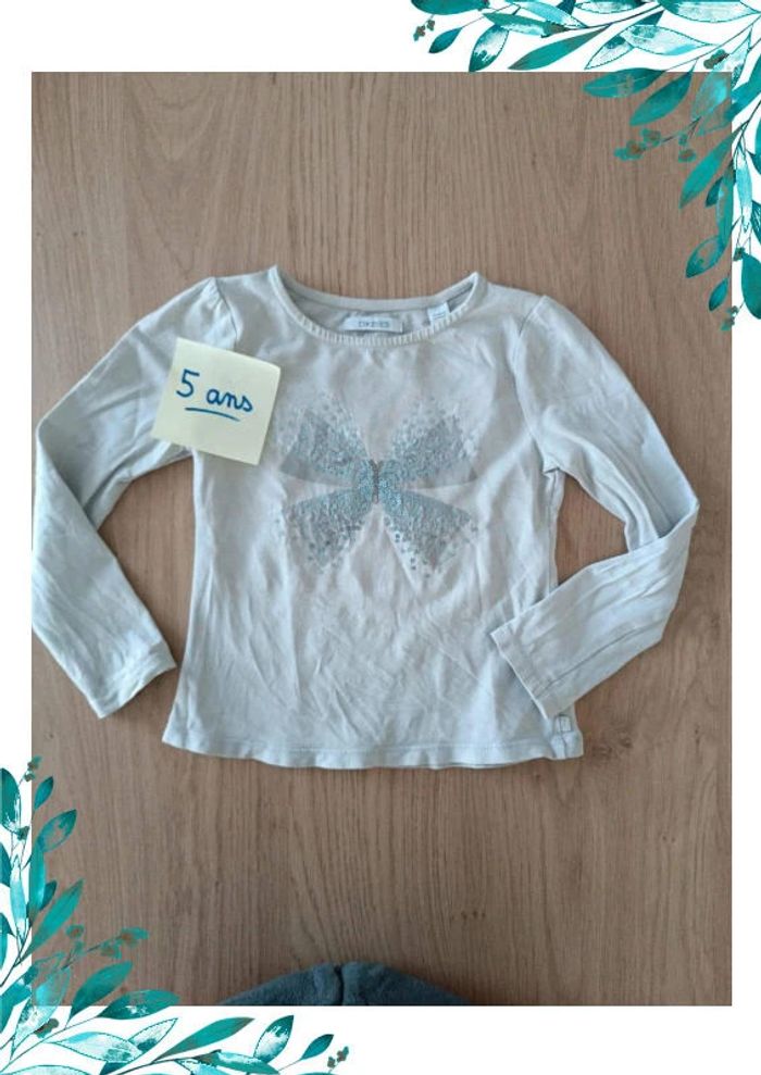 T-shirt manches longues fille 5 ans