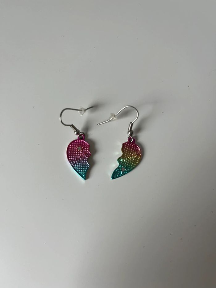 boucles d’oreilles coeur best friends