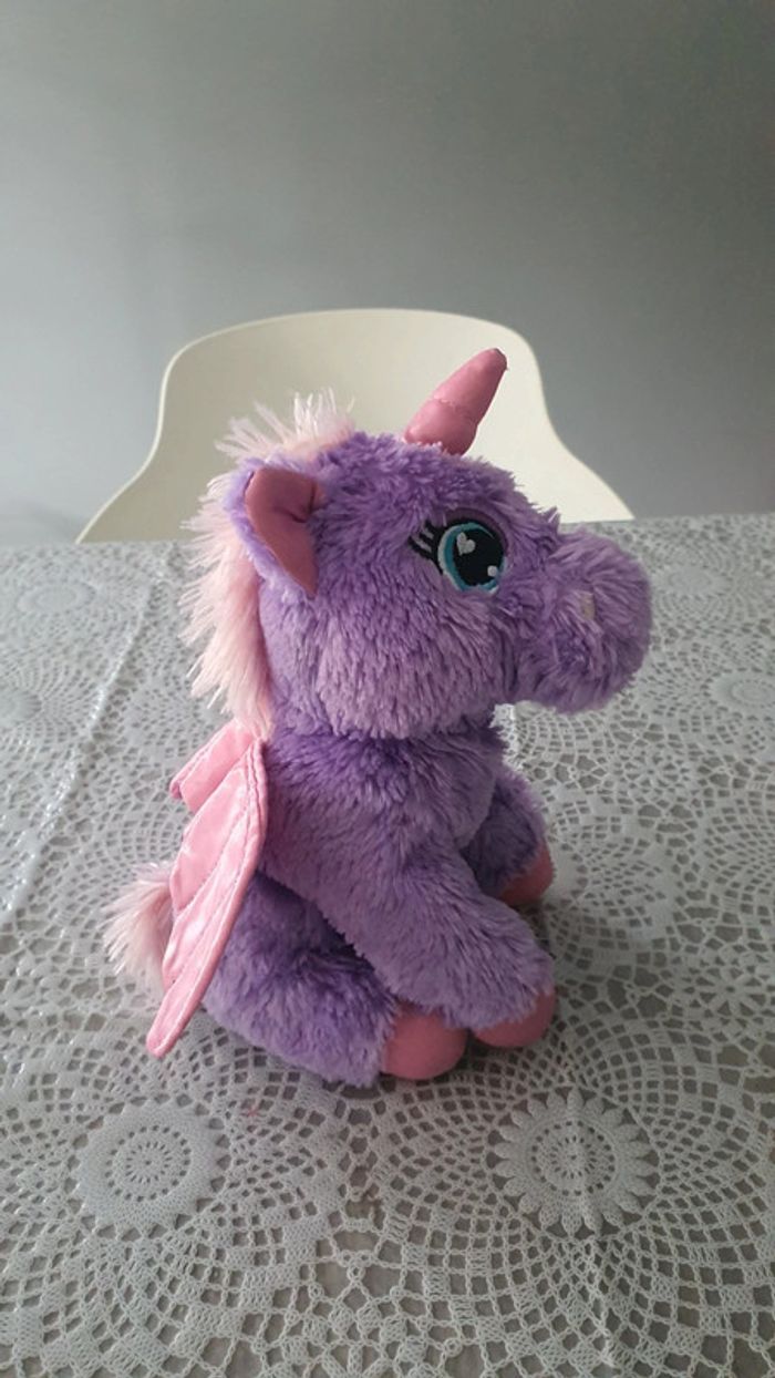 Licorne violette peluche jouet fille doudou - photo numéro 4